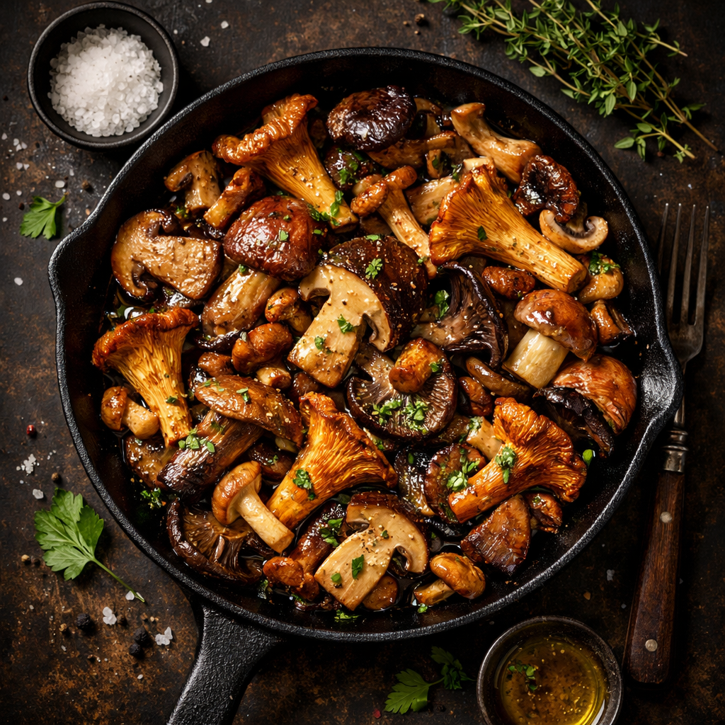 Champignons Sauvages Sautés