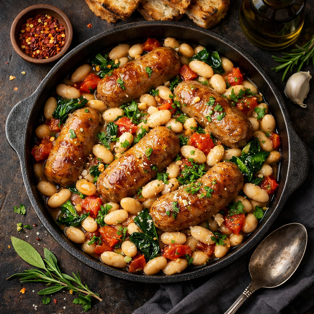 Saucisse Toscane aux Haricots Blancs