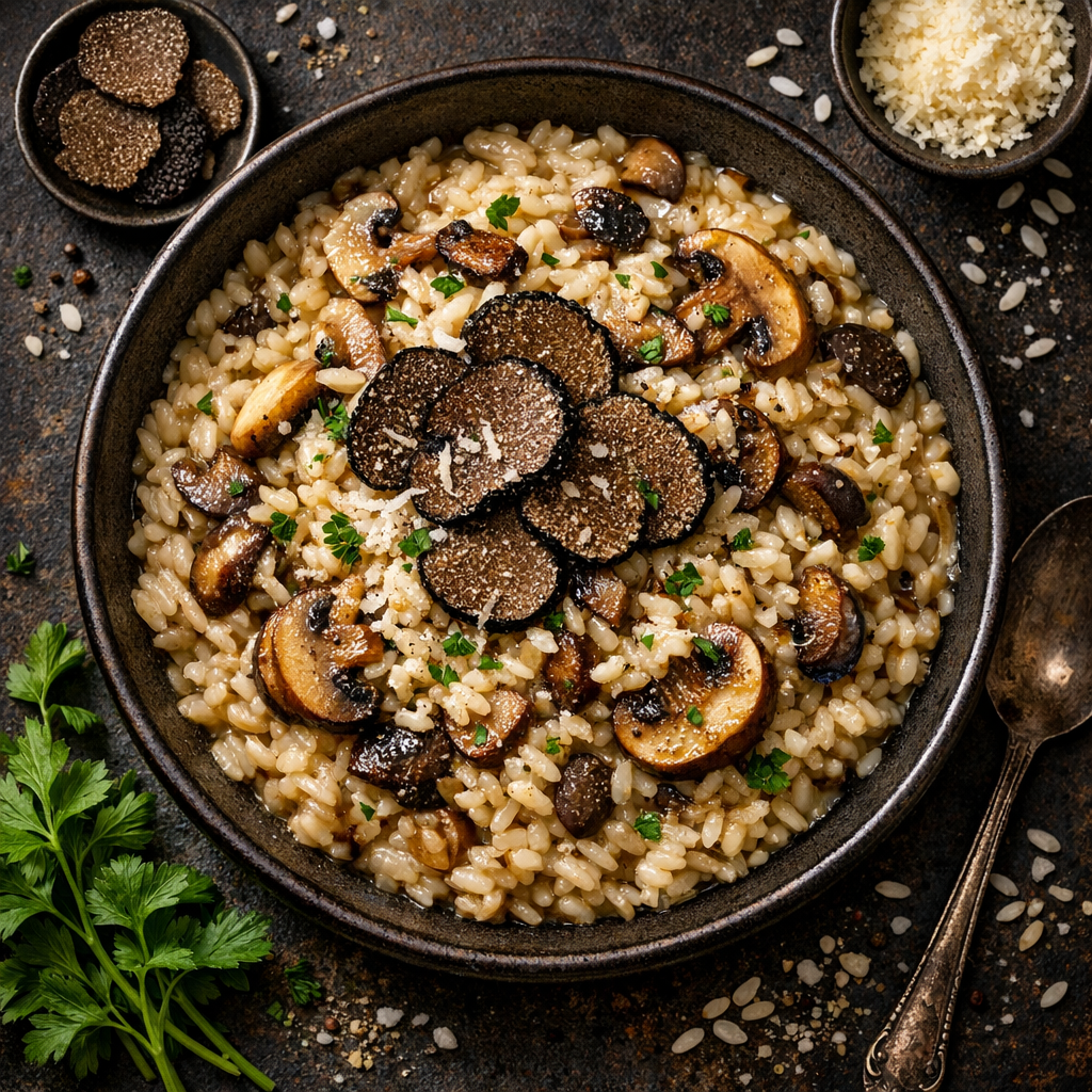 Risotto aux champignons et truffes