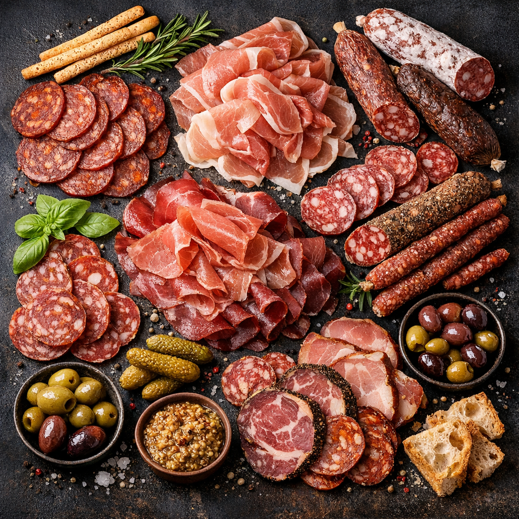 Charcuterie et viandes séchées