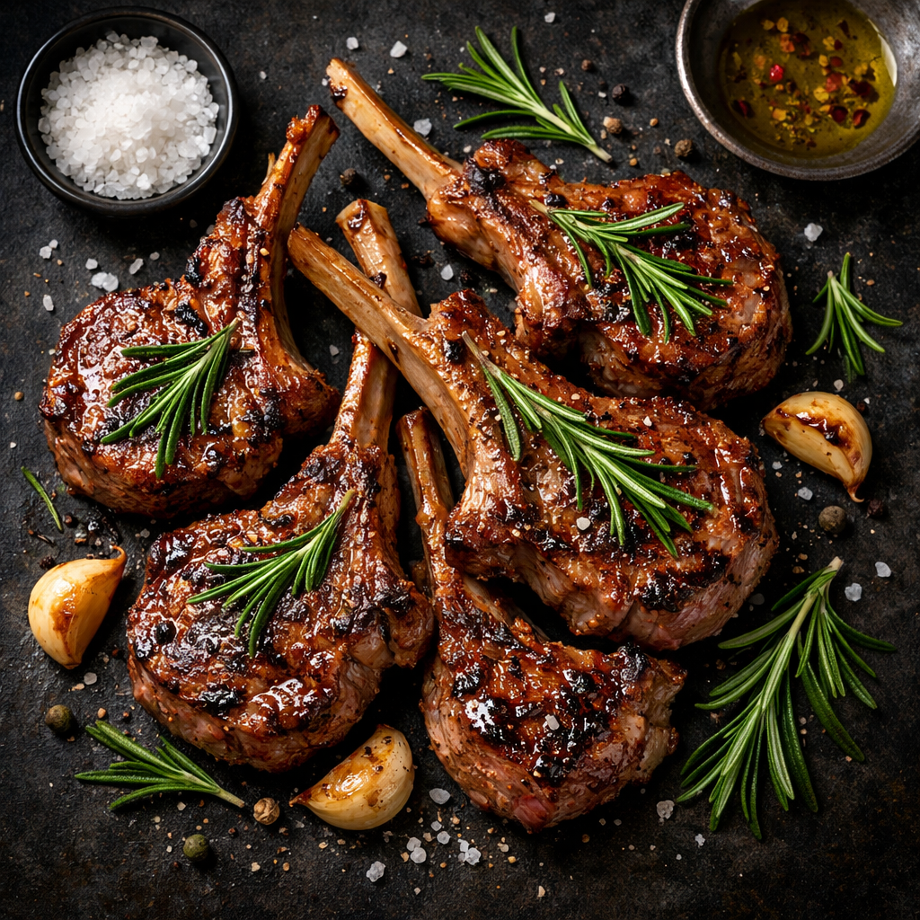 Côtelettes d'agneau au romarin