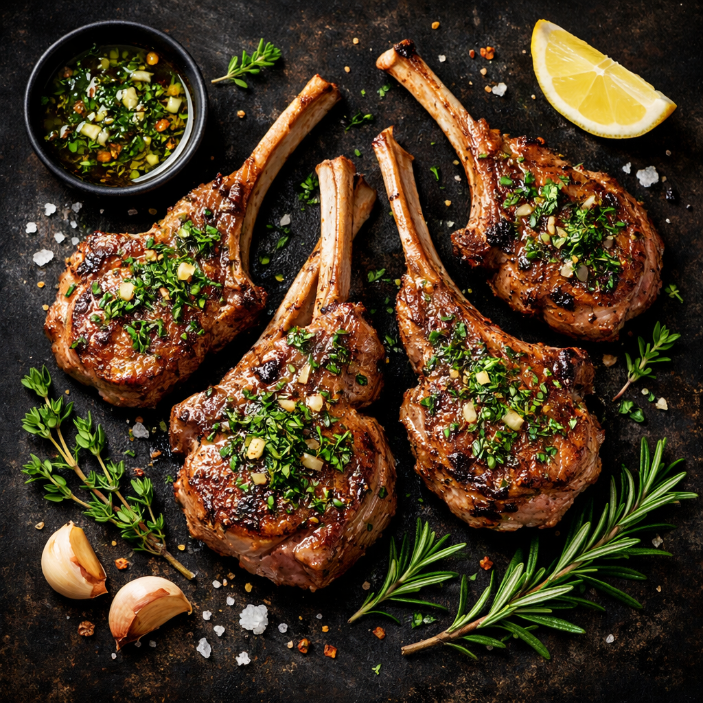 Côtelettes d'Agneau aux Herbes