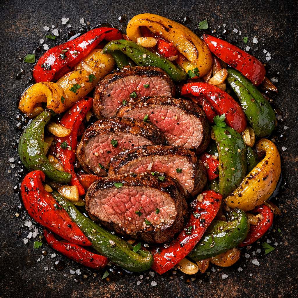 Filet de boeuf aux deux poivres