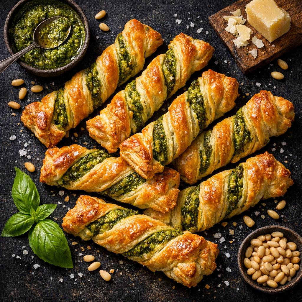 Feuilletés au pesto