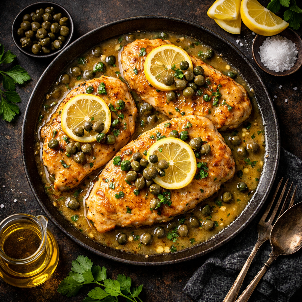 Poulet Piccata aux Câpres