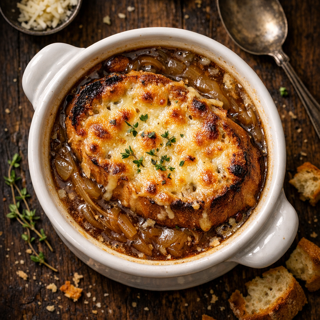 Soupe à l'Oignon Gratinée