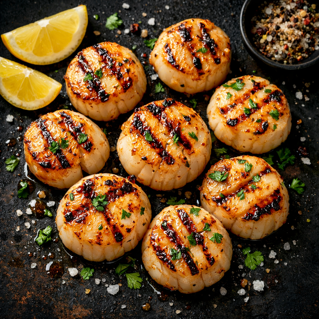 Coquilles Saint-Jacques grillées