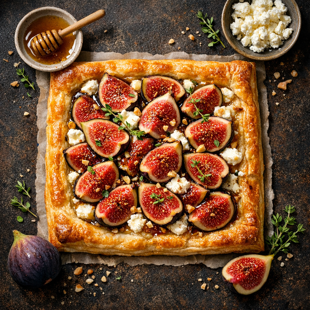 Tarte aux figues et chèvre