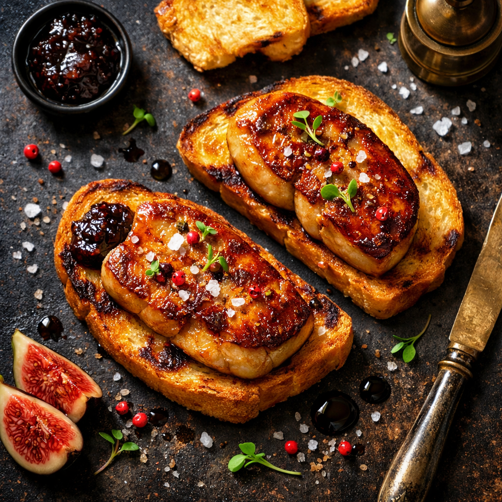 Toasts au foie gras