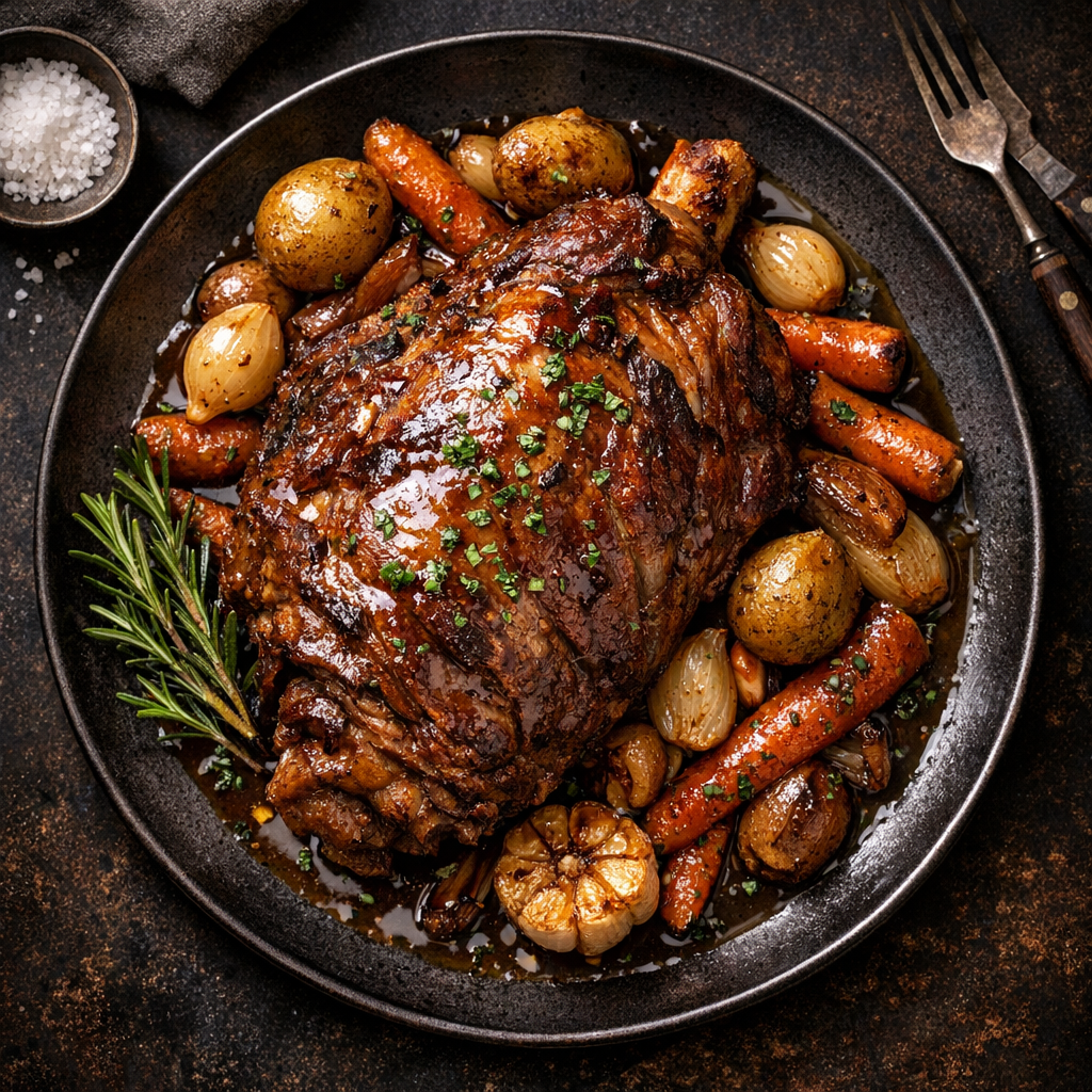 Épaule d'agneau braisée