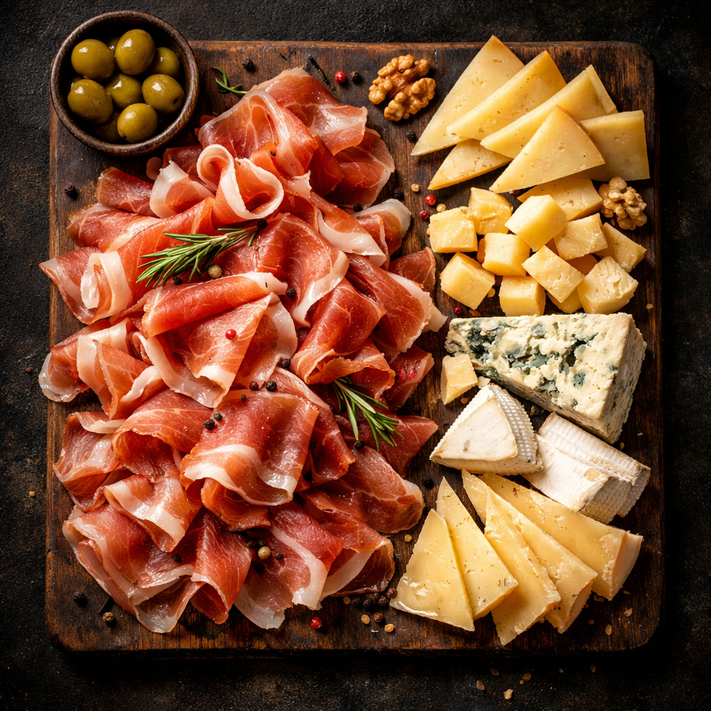 Jambon et fromage affiné