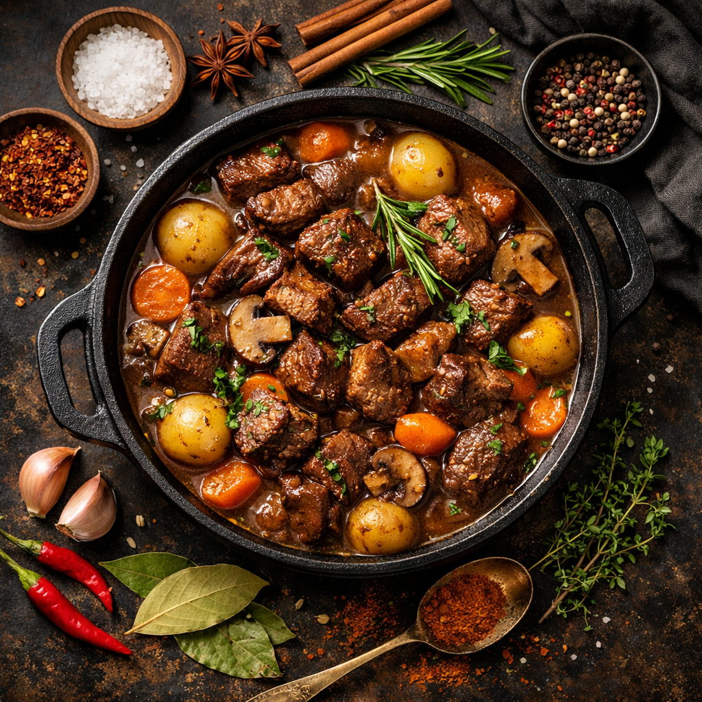 Ragoût de cerf aux épices