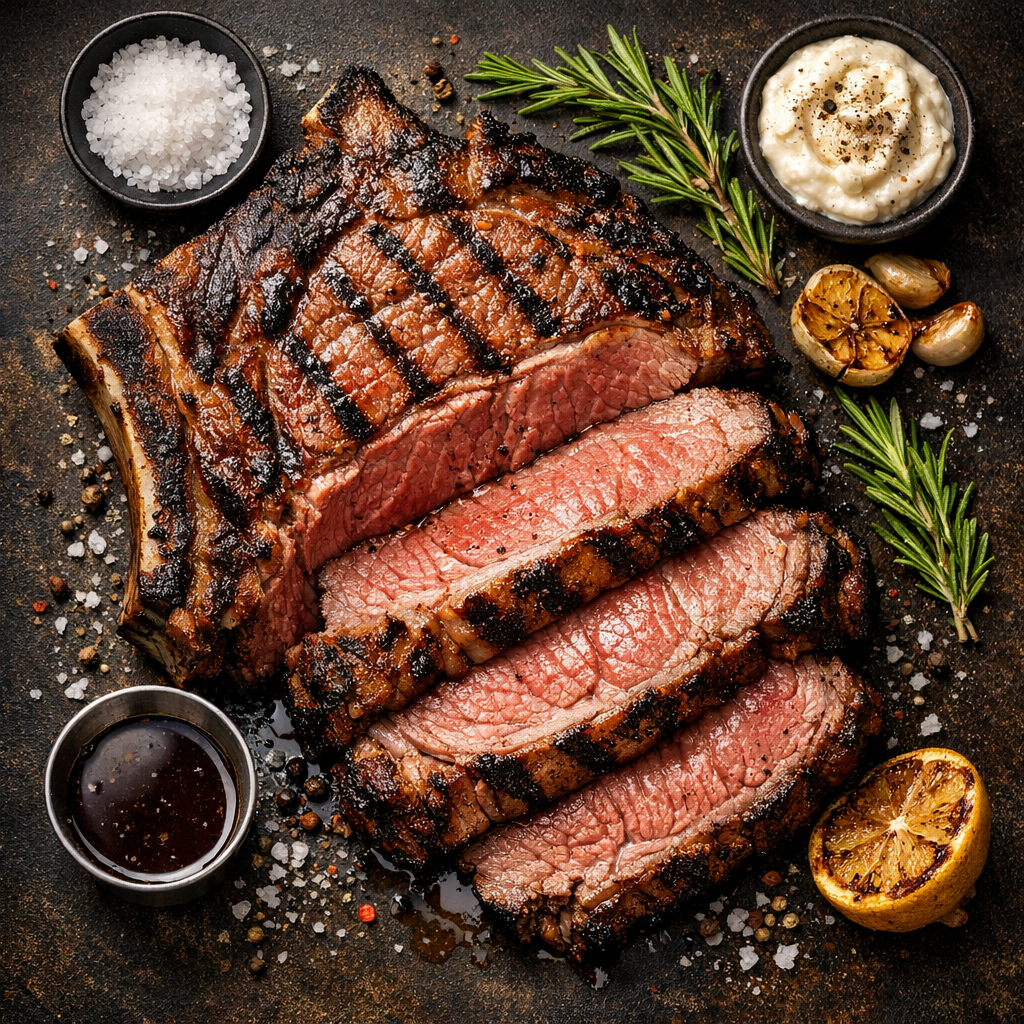 Côte de boeuf grillée