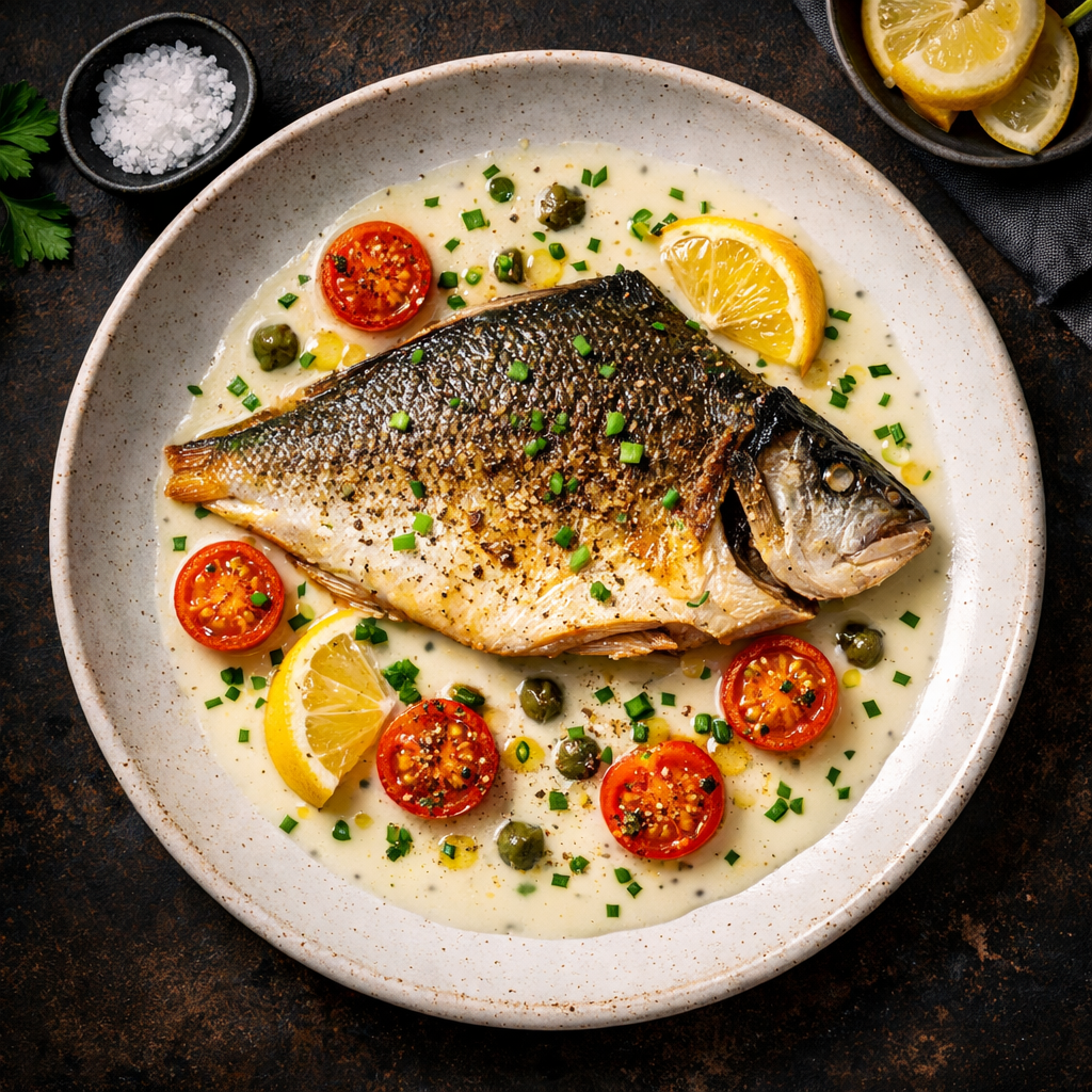 Dorade à la sauce beurre blanc