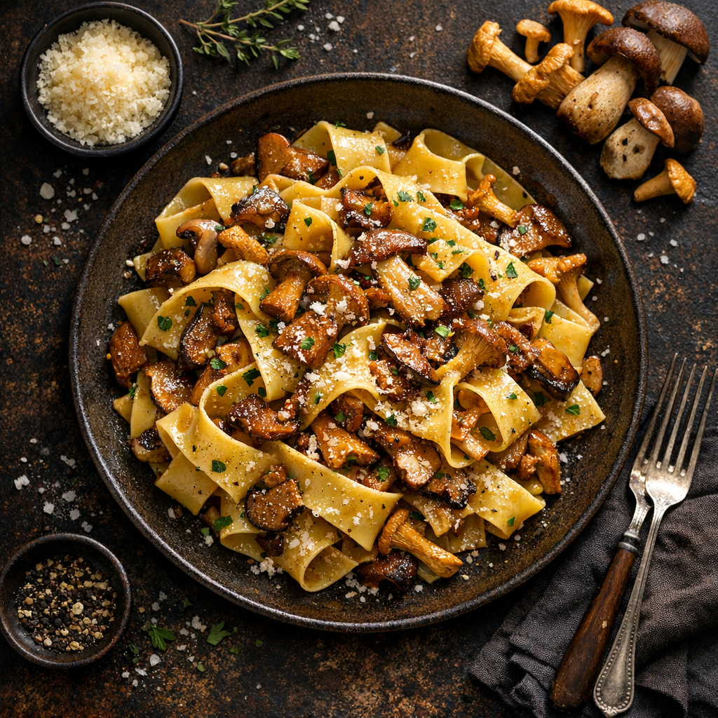 Pappardelle aux champignons sauvages