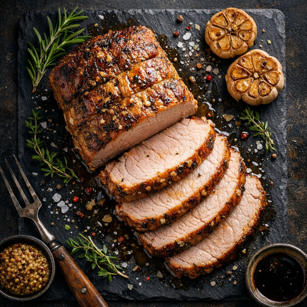 Longe de porc rôtie