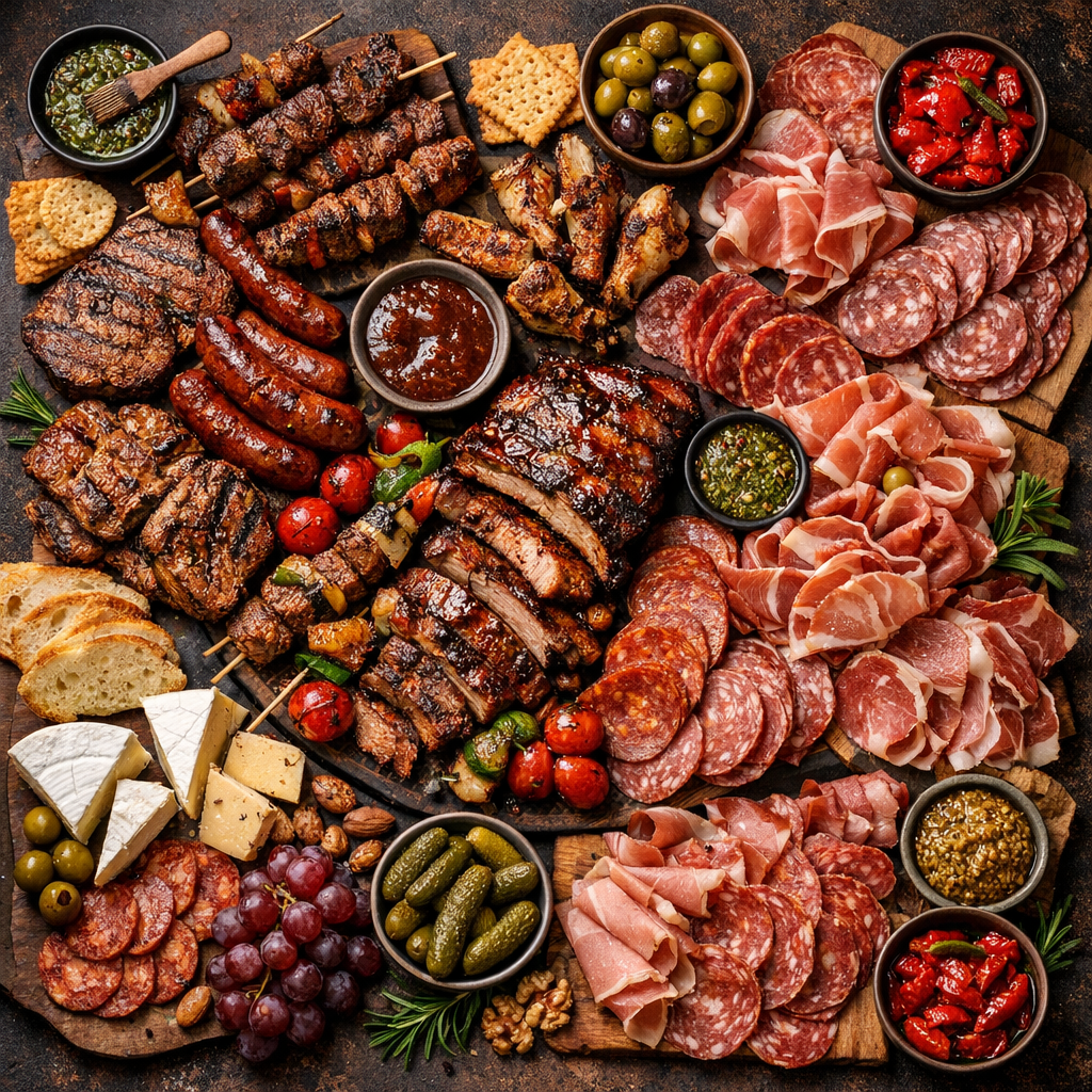Viandes grillées et charcuterie