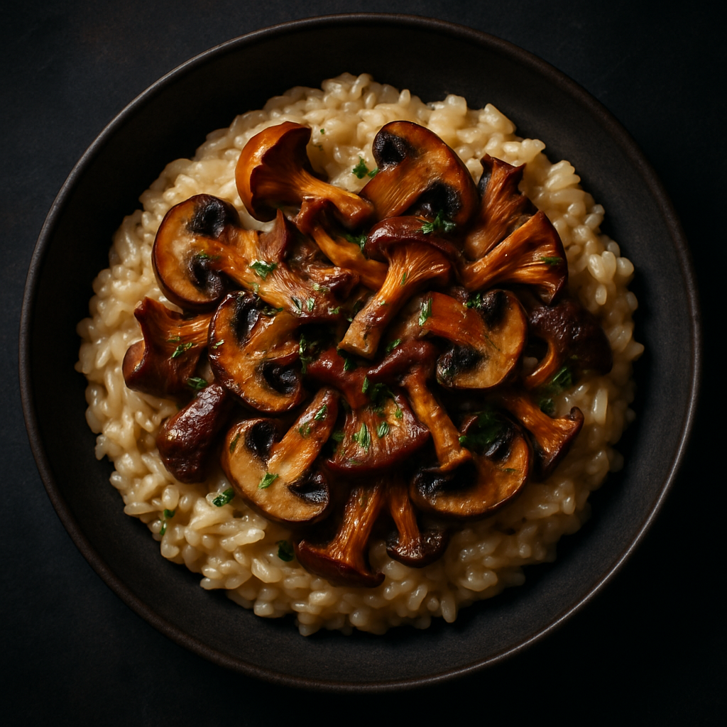 Risotto aux champignons des bois