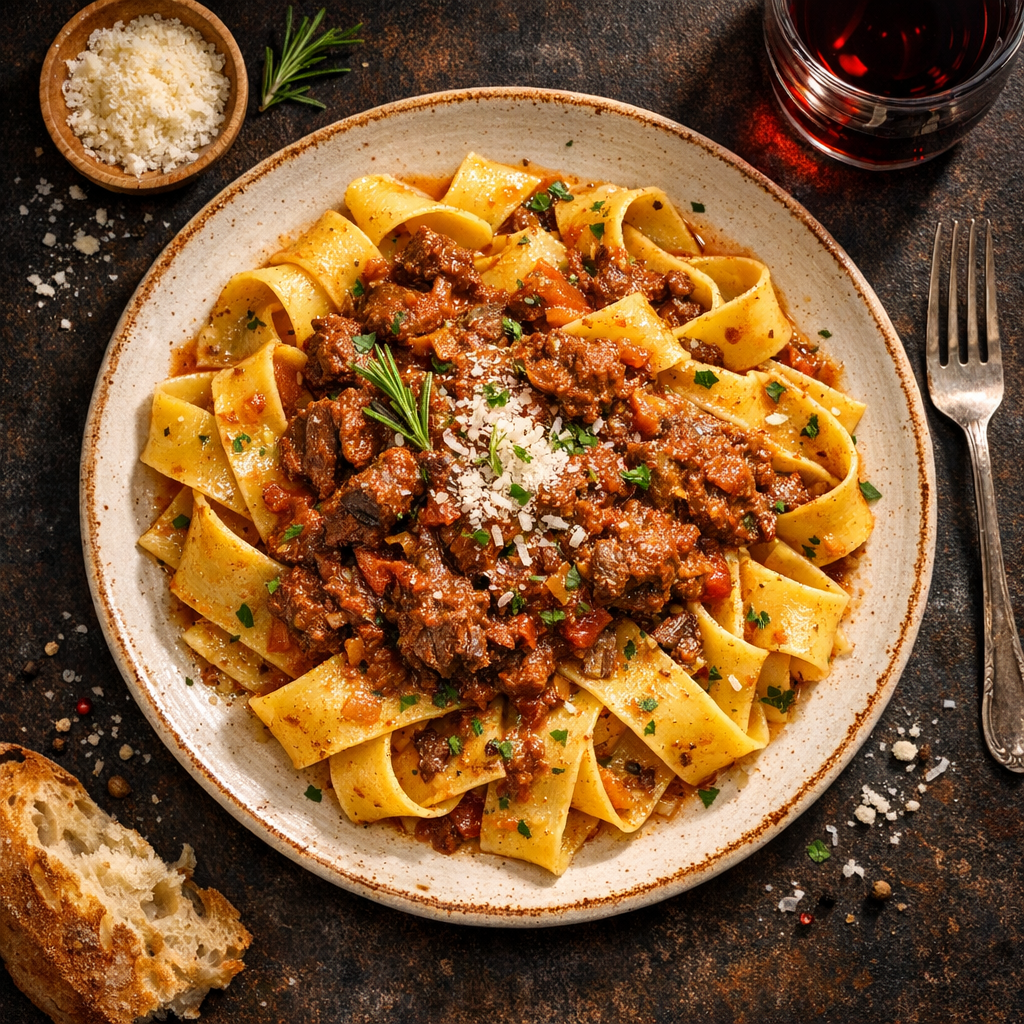Pappardelle al ragù di cinghiale