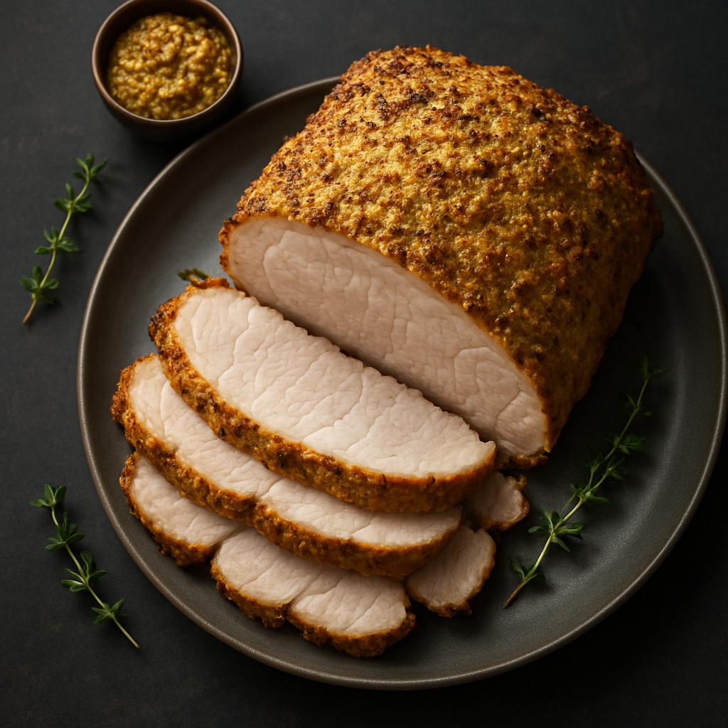 Rôti de porc à la moutarde