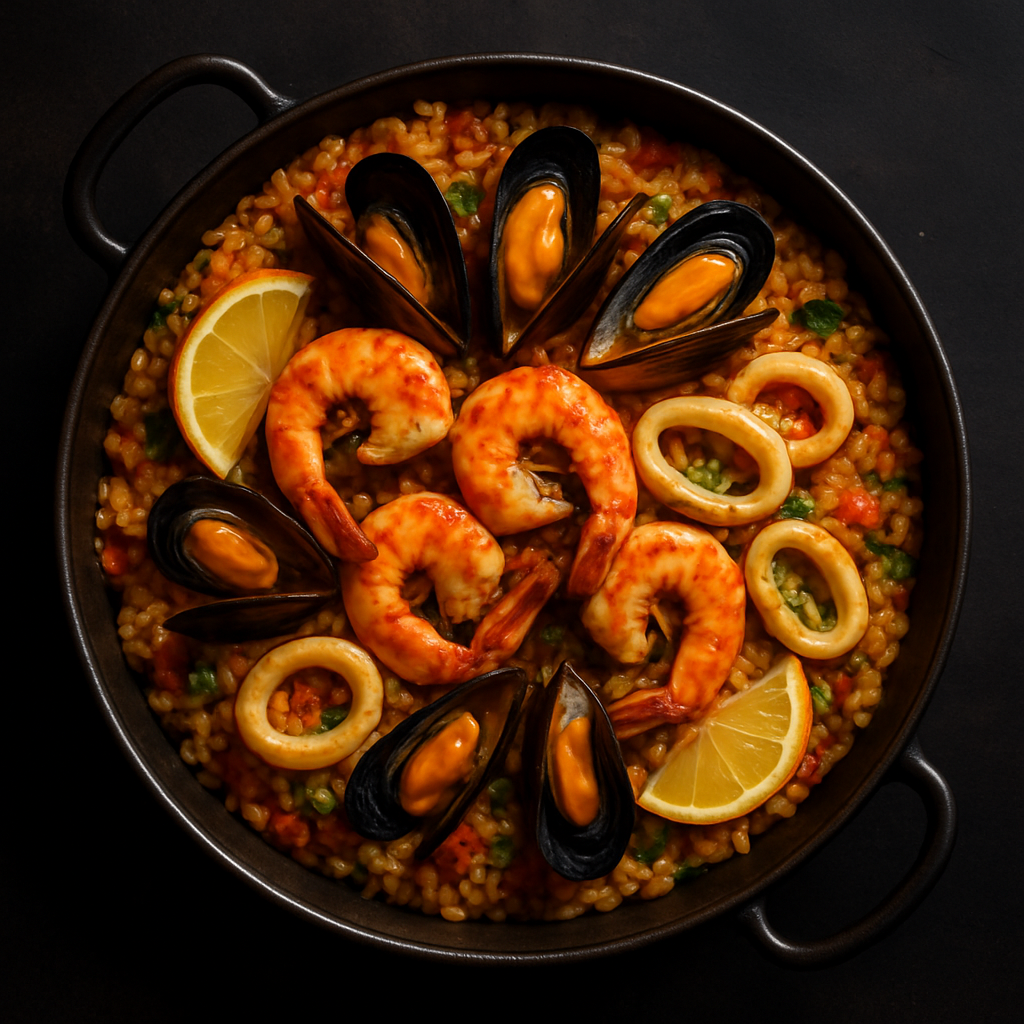 Paella de fruits de mer