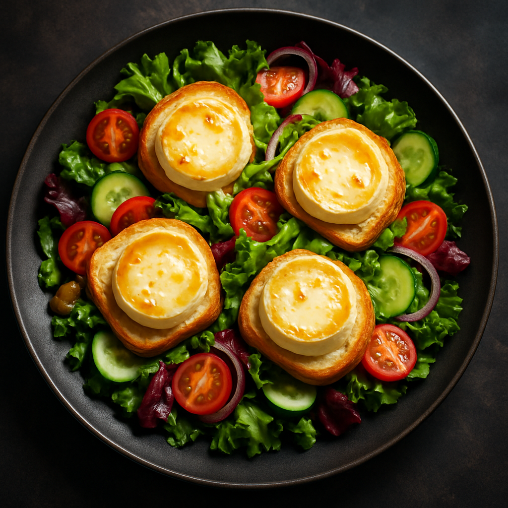 Salade de chèvre chaud