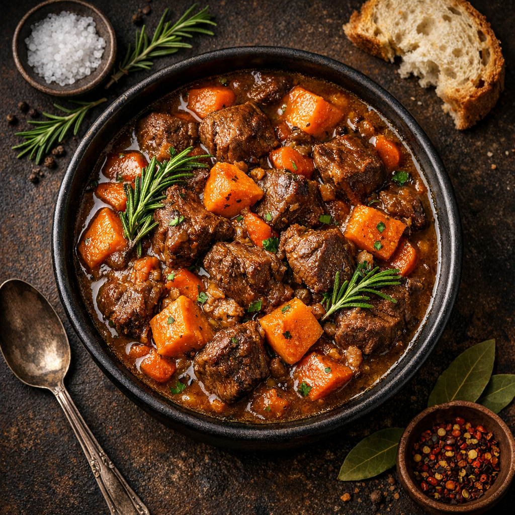 Daube de sanglier et patates douces