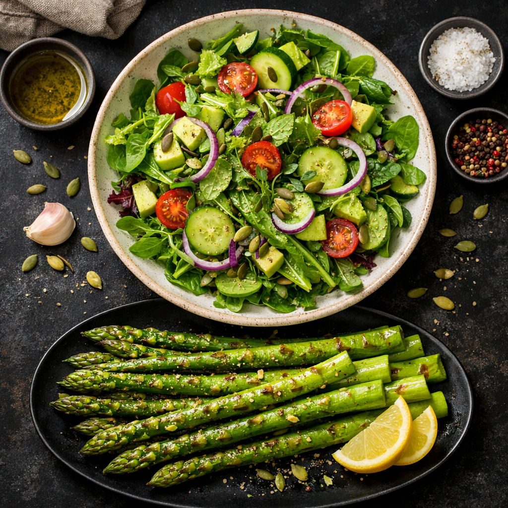 Salade d'Asperges et Herbes Fraîches