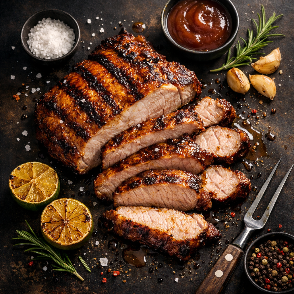 Porc grillé ou rôti