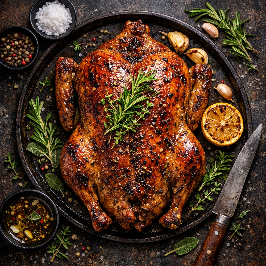 Canard Rôti aux Herbes