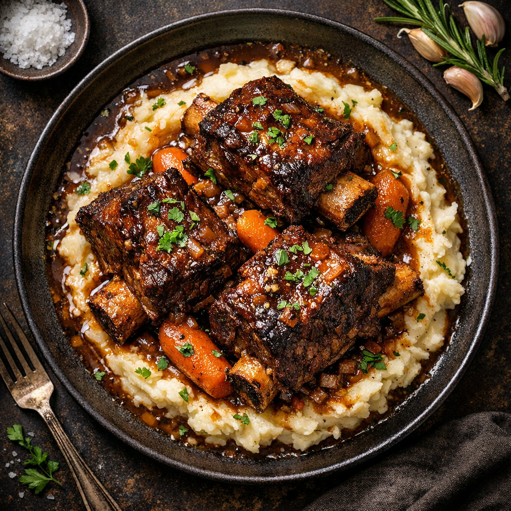 Côtes courtes braisées