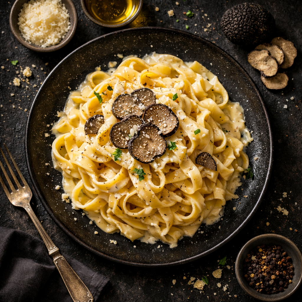 Tagliatelle à la crème de truffe