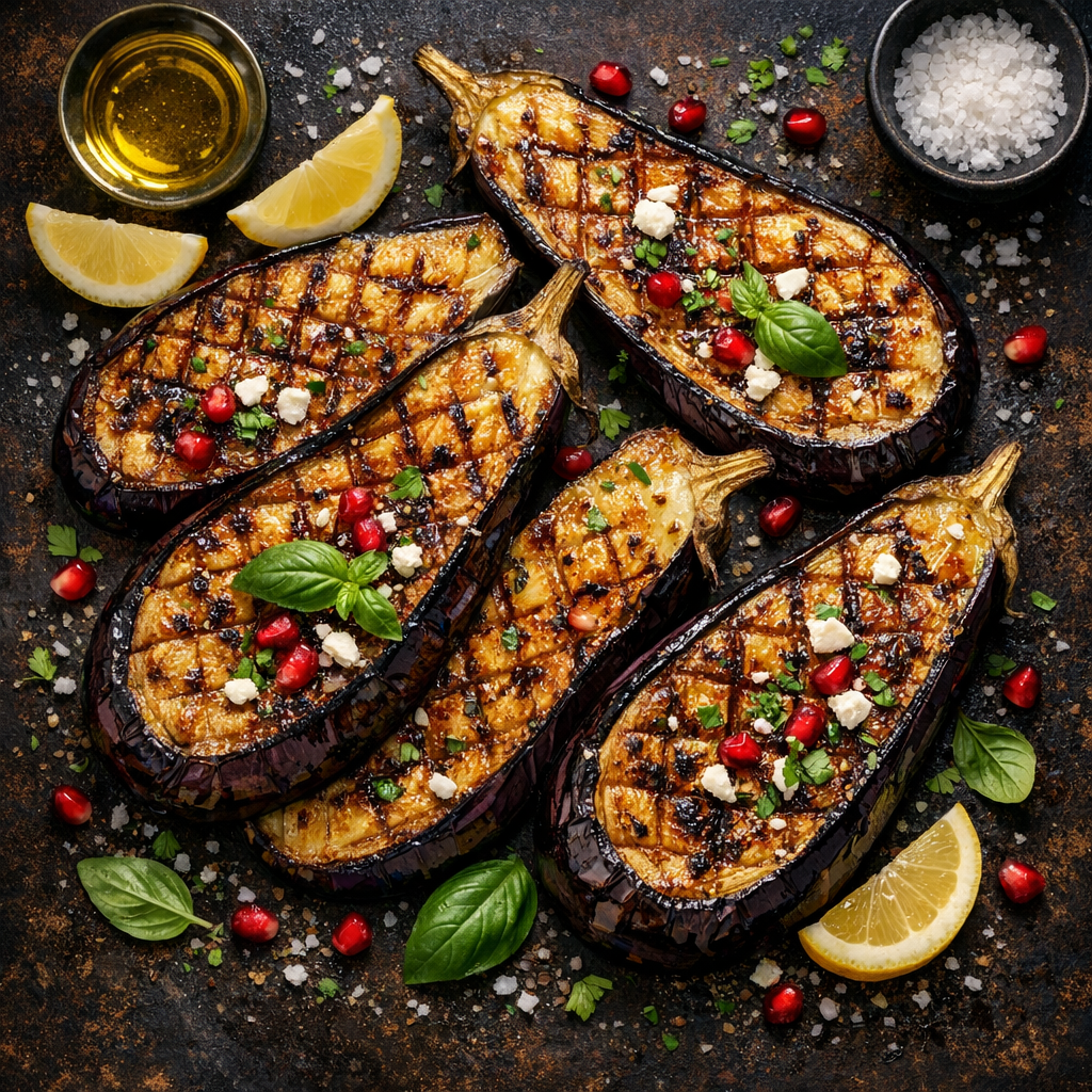 Aubergines grillées