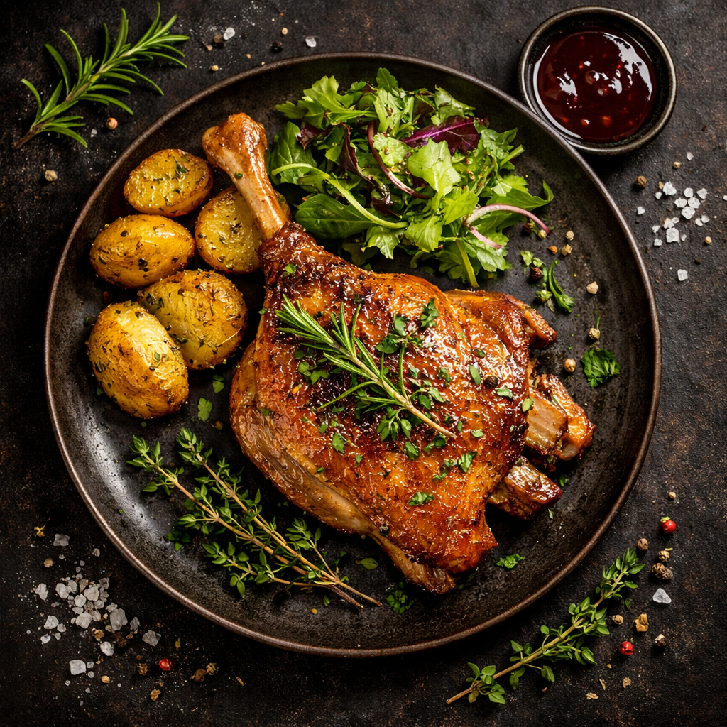 Confit de canard aux herbes