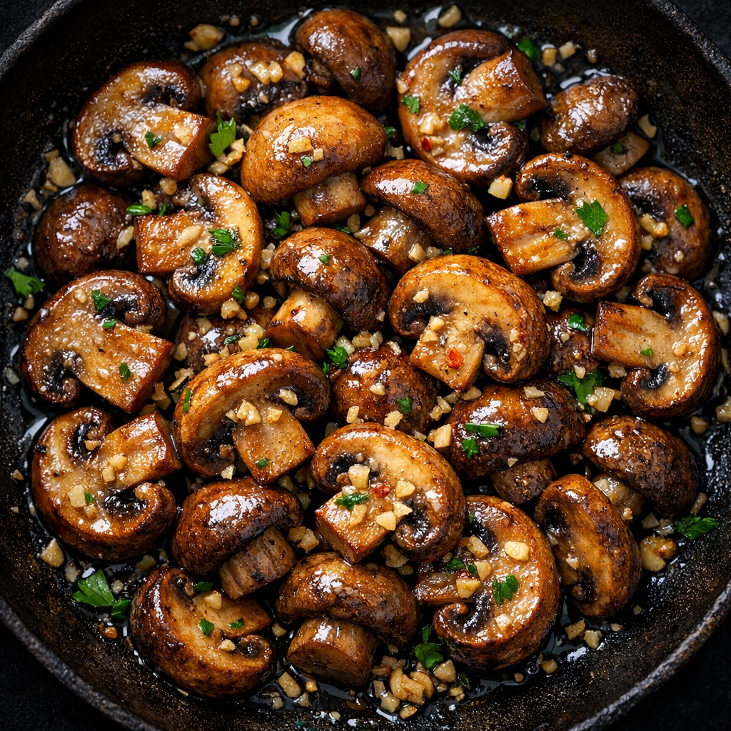 Champignons sautés à l'ail