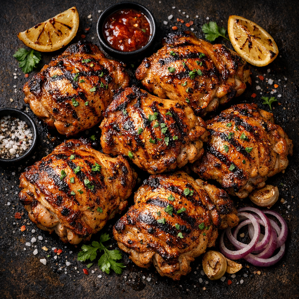 Cuisses de poulet grillées