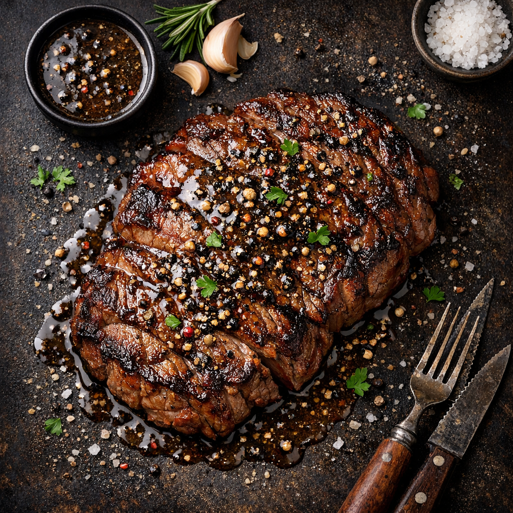 Rindersteak mit Schwarzem Pfeffer