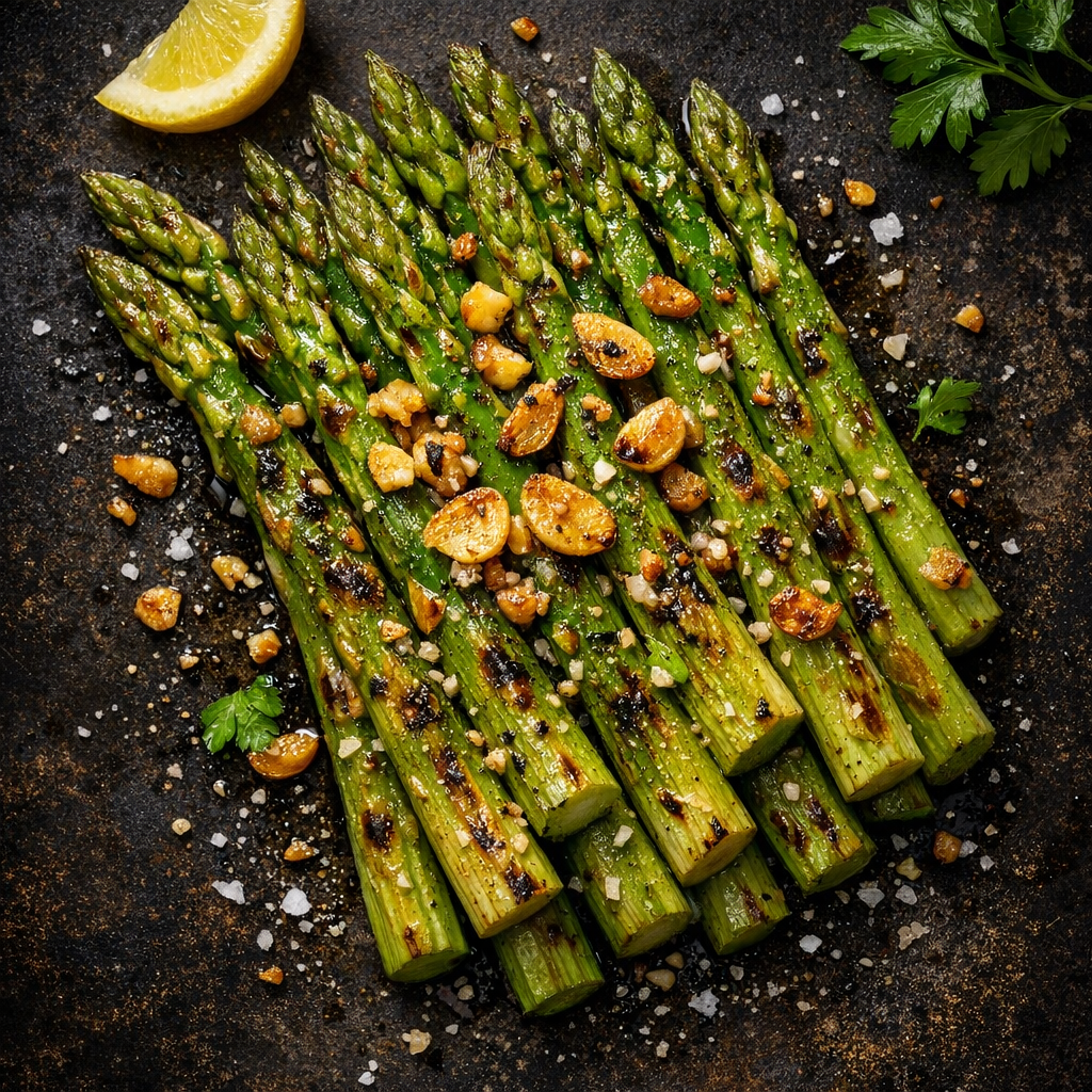 Asperges Grillées à l'Ail