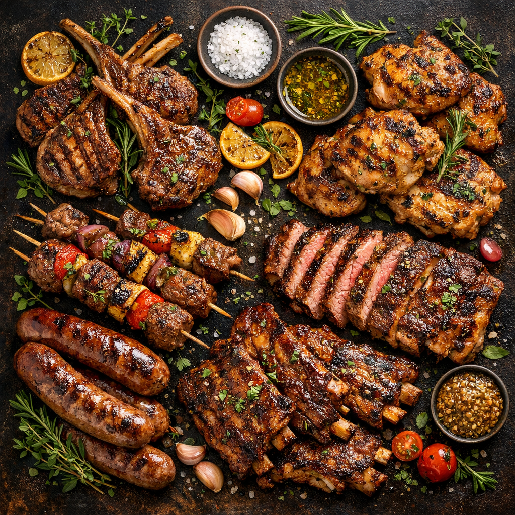 Viandes grillées aux herbes de Provence