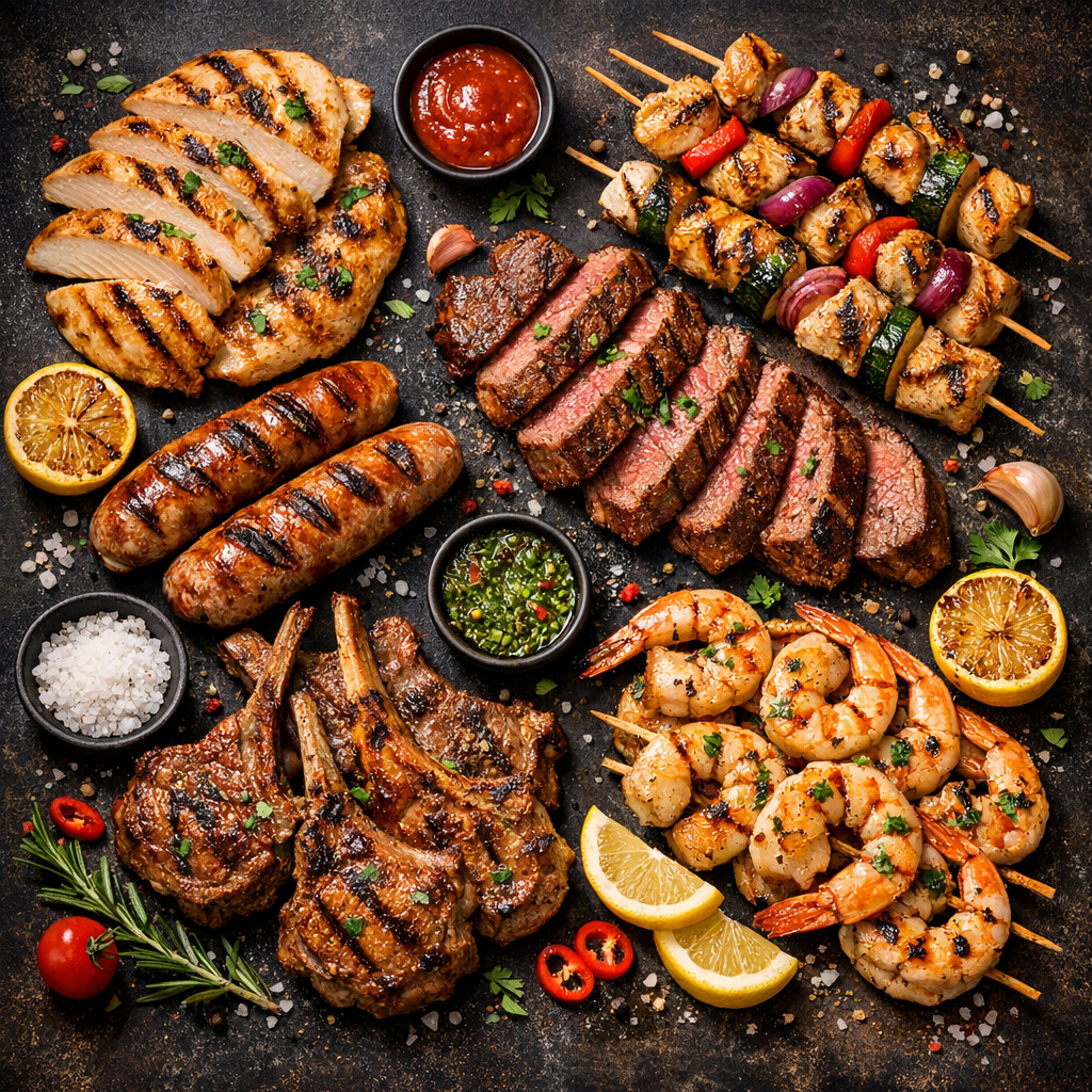 Viandes grillées légères