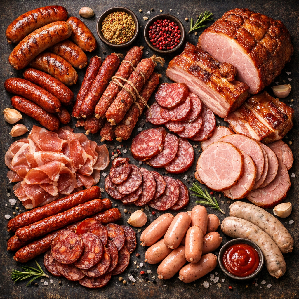 Saucisses et produits à base de porc