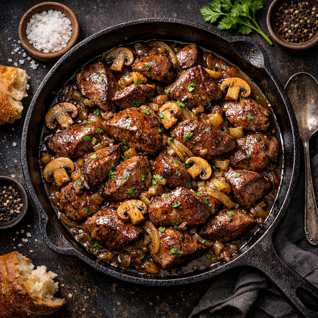 Fricassée de foie de veau