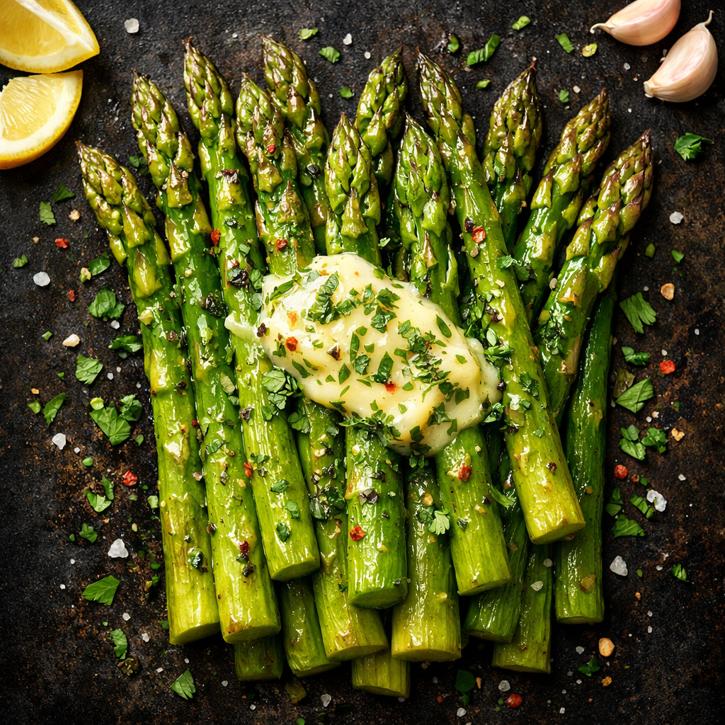 Asperges au Beurre d'Herbes