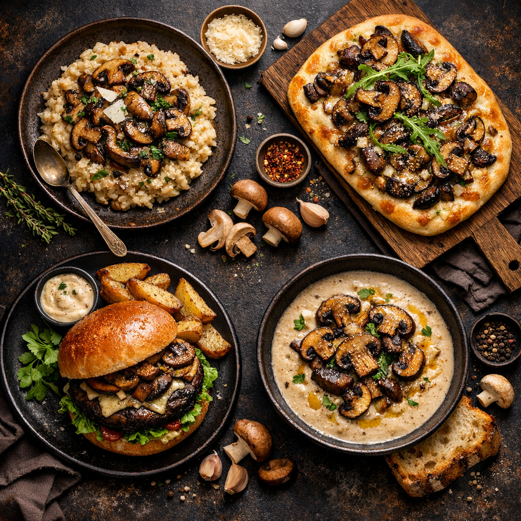 Plats à base de champignons