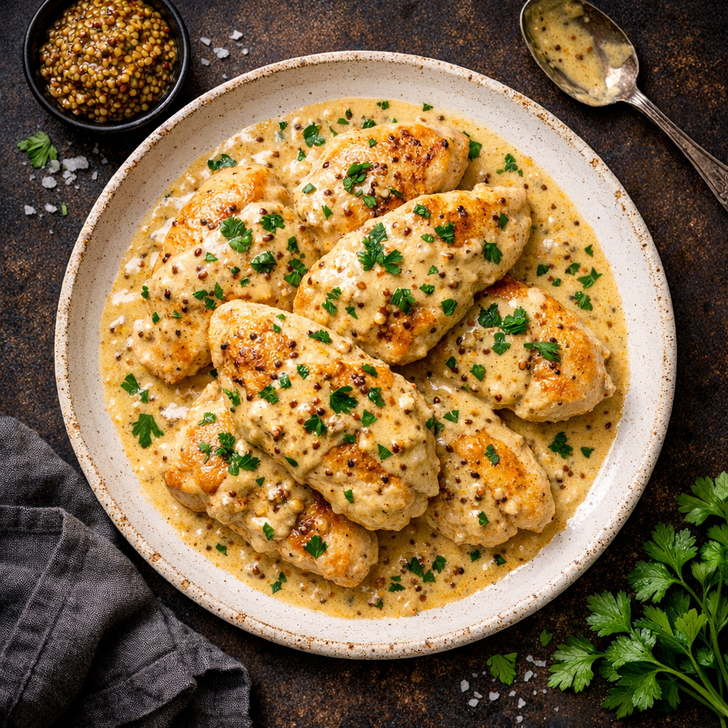Poulet Sauce Crème Moutarde