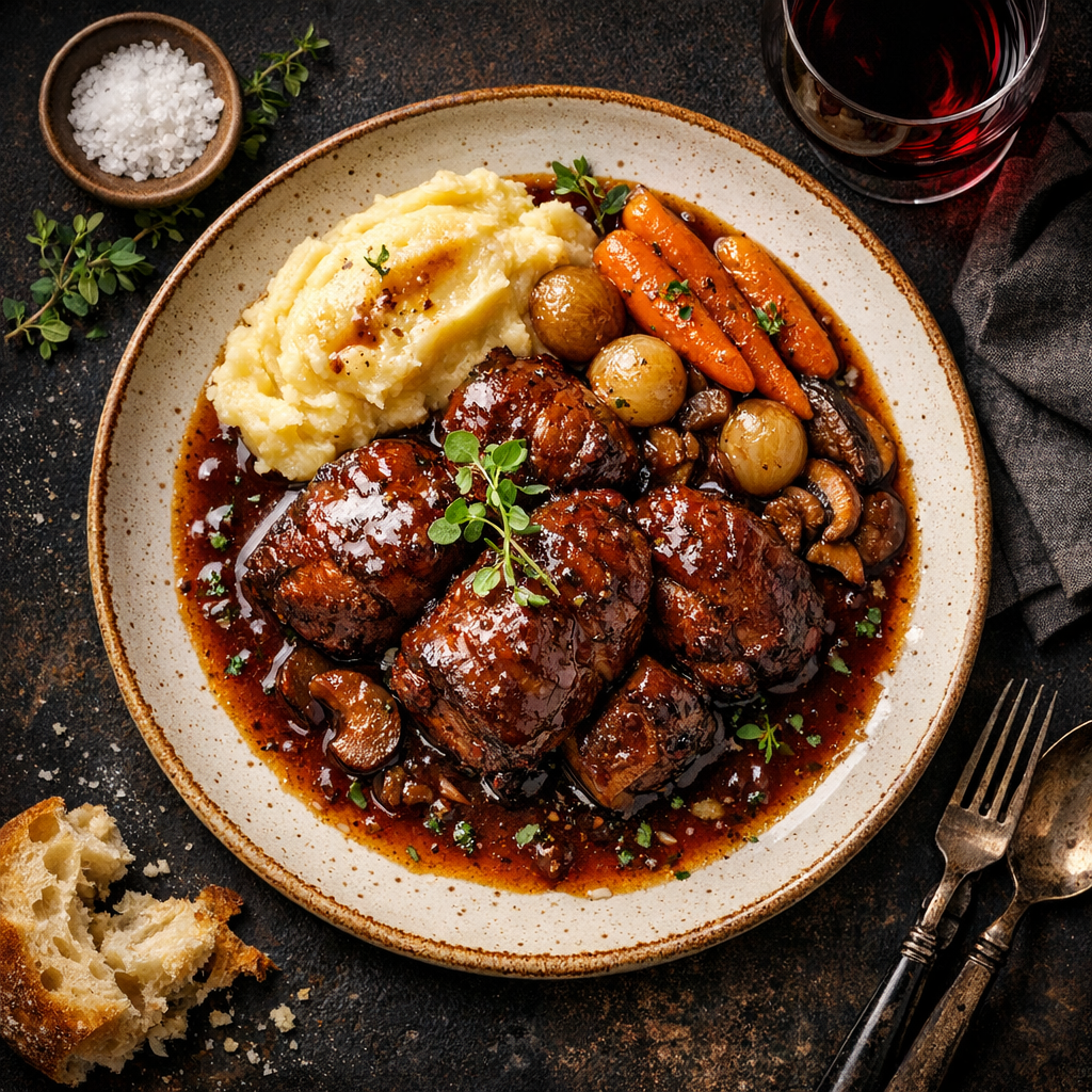 Braised pork cheek
