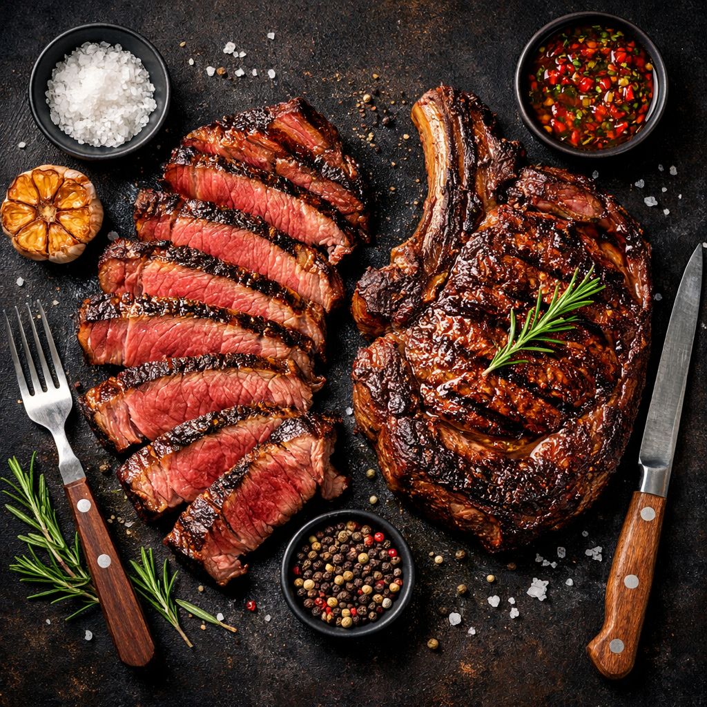 Gegrilltes rotes Fleisch