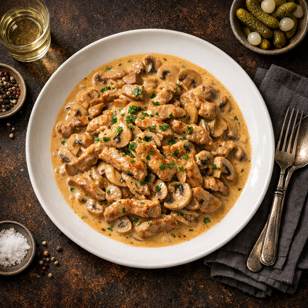 Spezzatino di vitello alla zurighese