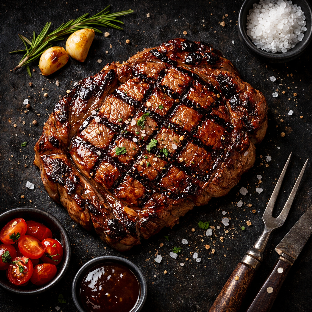 Steak grillé