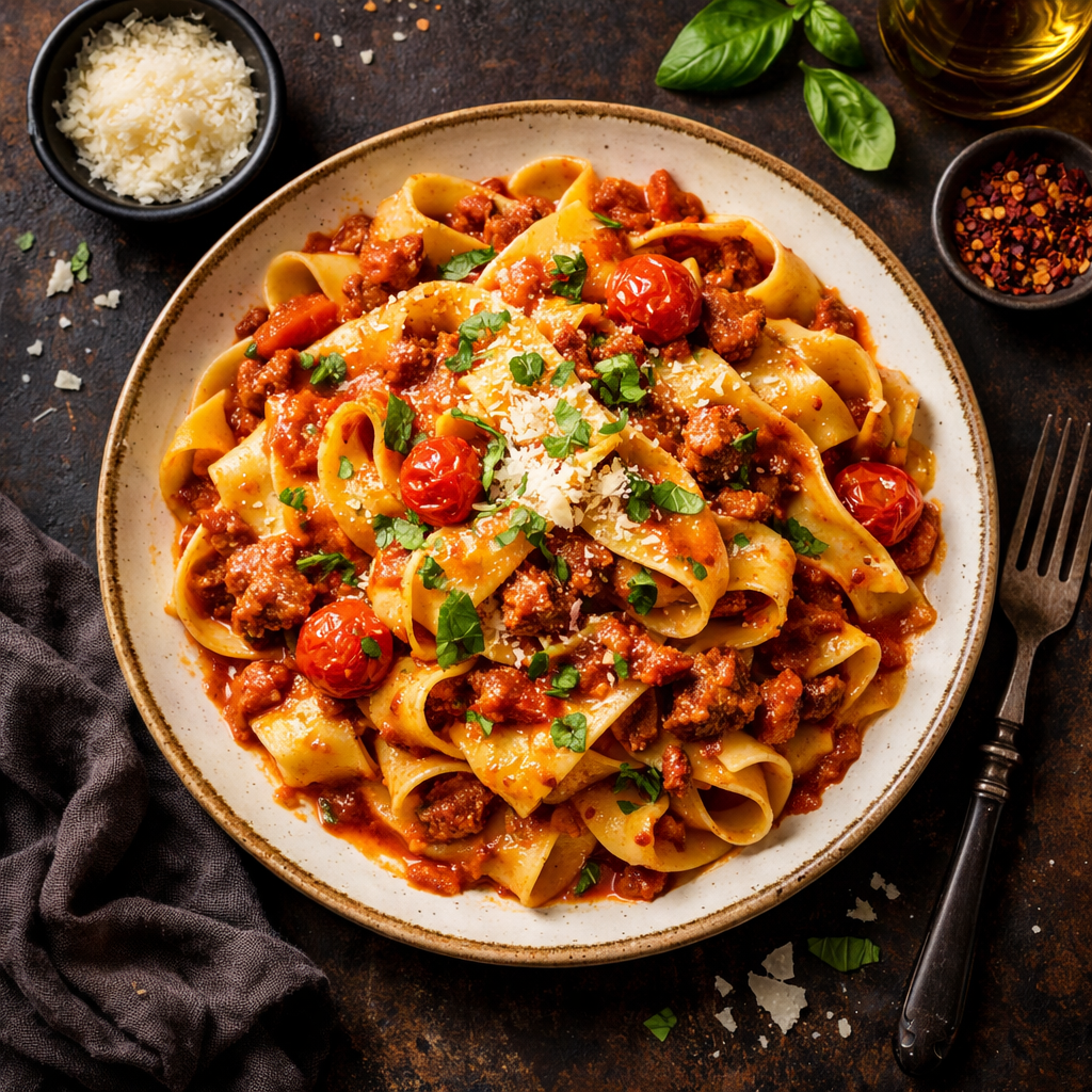 Pâtes à sauce riche